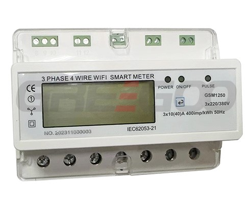 Three phase 4 wire wifi smart energy meter